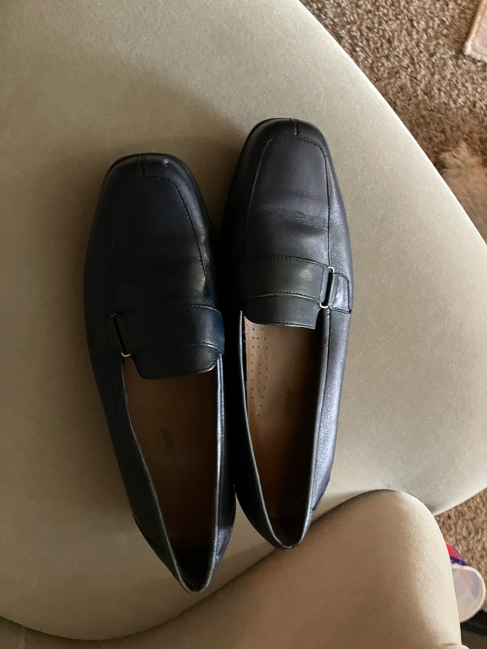 Naturalizer navy loafers flats-8